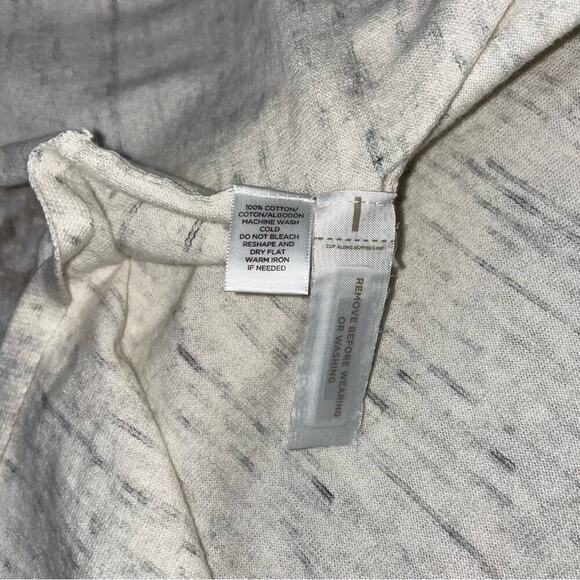 Lou & Grey marbled knit lightweight white and grey open front cardigan SZ M - Picture 7 of 9